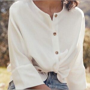 Vetta Capsule White Boxy Top, Size XS